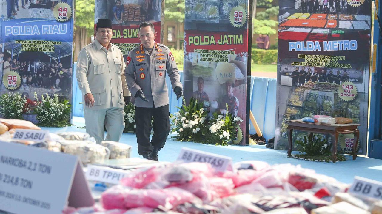 FOTO: Prabowo Musnahkan Narkoba Rp 29 Triliun,