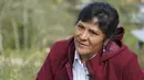 Calon ibu negara Peru, Lilia Paredes (48) berbicara selama wawancara di luar rumahnya di pedesaan Chugur, 22 Juli 2021. Suaminya, Pedro Castillo yang merupakan mantan guru dan pemimpin serikat pekerja memenangkan pemilihan presiden Peru. (AP/Franklin Briceno)