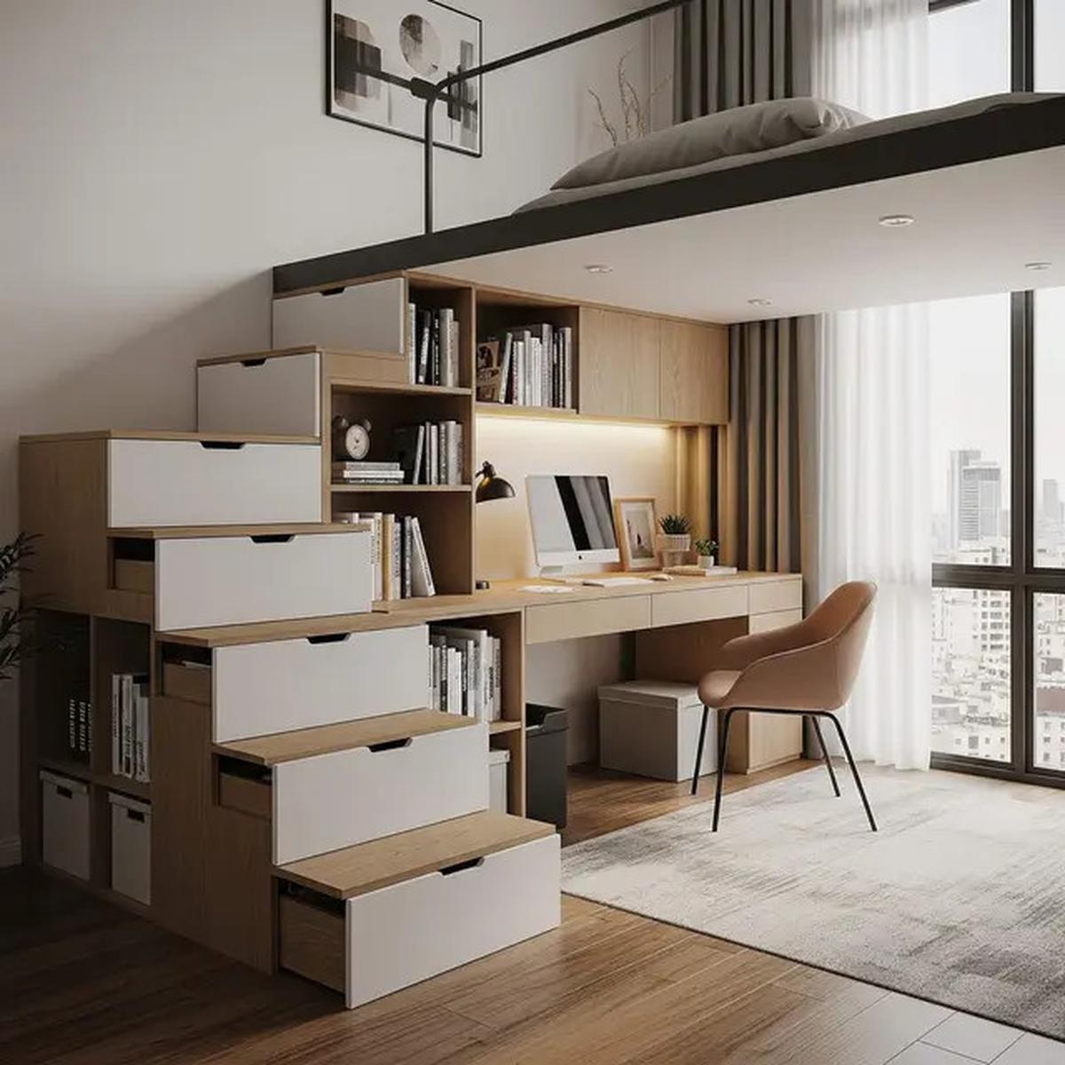 10 Inspirasi Desain Rumah Mezzanine Modern dengan Workspace Cozy di Atas