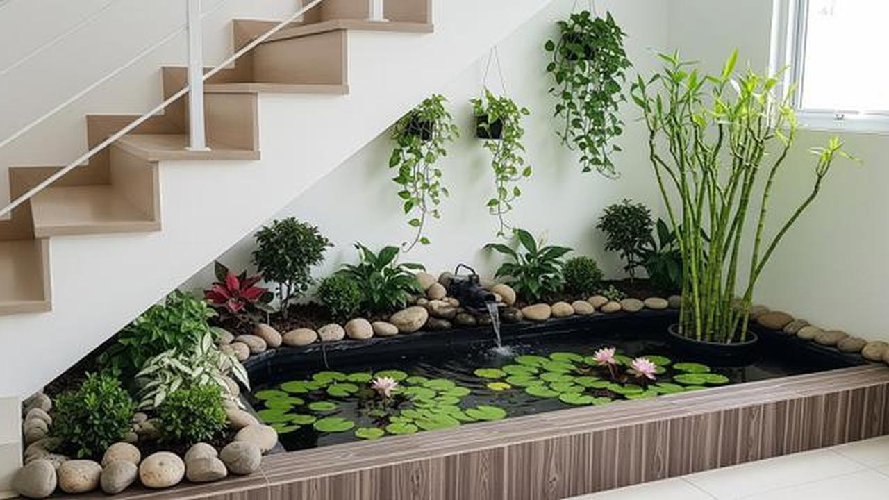 8 Desain Taman dalam Rumah di Bawah Tangga, Estetik dan Penuh Makna
