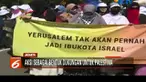 Massa protes kebijakan pemerintah Amerika Serikat yang dipimpin Trump dengan mengklaim secara sepihak Yerusalem adalah Ibu Kota Israel.