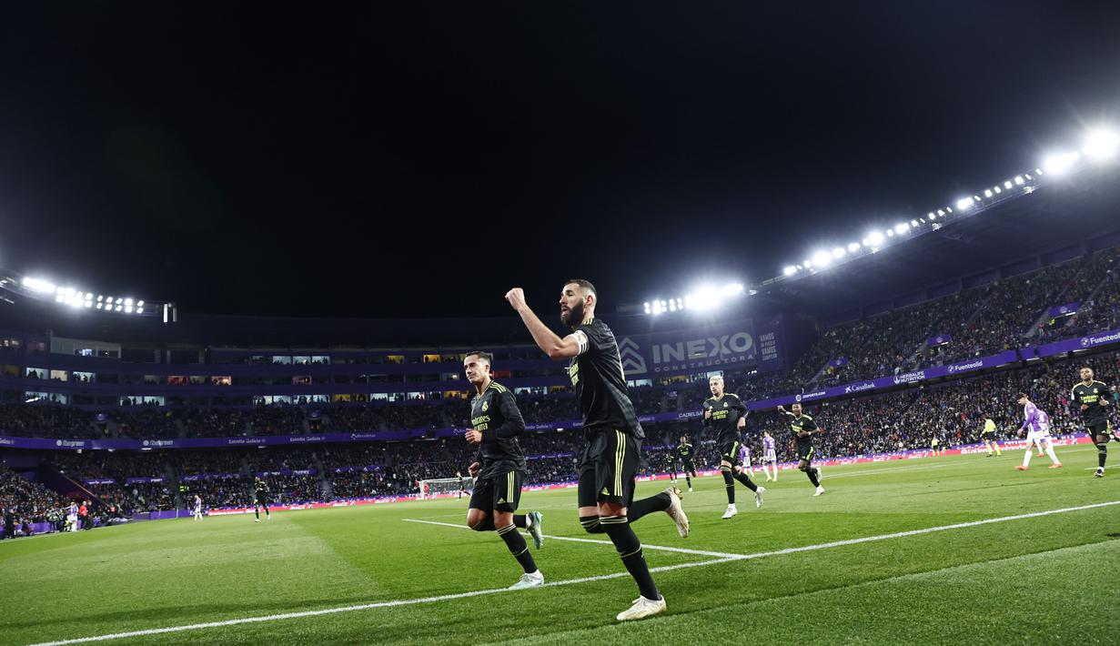 Kemenangan ini membawa Real Madrid berada di posisi kedua dengan 38 poin. (AP Photo/Pablo Garcia)