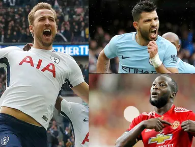 Berikut ini deretan top scorer Premier League 2017/2018 hingga pekan kesembilan. (Kolase foto-foto AP dan AFP)