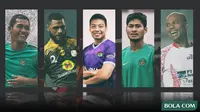 Trivia - Pemain Hamka Hamzah, Abdul Rahman, Hilton Moreira, Dandi Maulana, Donny Monim (Bola.com/Adreanus Titus)