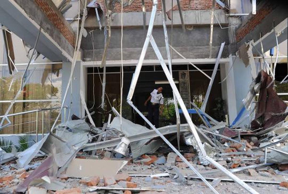 Tembok lapas di Banda Aceh ambruk akibat gempa
