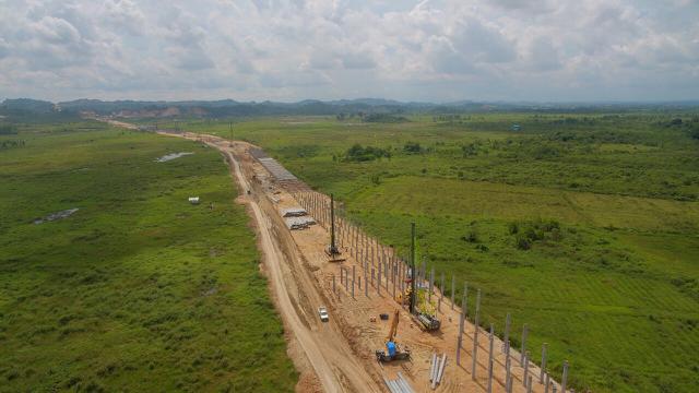 Proyek Jalan Tol Balikpapan-Samarinda. (Dok Jasamarga Balikpapan Samarinda).
