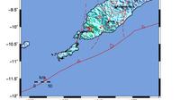 Gempa bumi magnitudo 5,4 mengguncang wilayah Kupang NTT, Minggu (13/11/2023). (Dok BMKG)