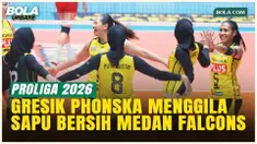 Gresik Phonska Tak Terbendung! Sapu Bersih Dua Laga Kandang, Falcons Tumbang 3-0 di Proliga 2026