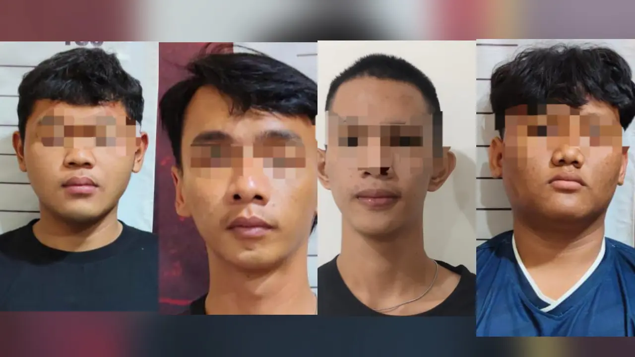 Tiga mahasiswa dan satu pelajar SMP di Metro Lampung diamankan polisi karena melakukan pemerasan dengan kekerasan (Istimewa)