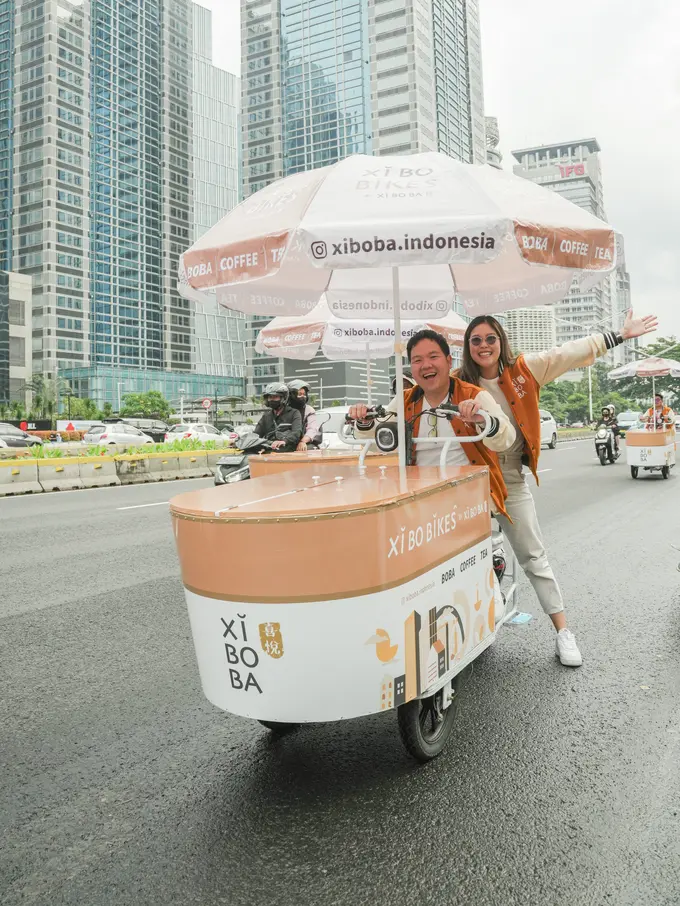 Beli Varian Minuman Boba Bisa Lewat Sepeda Listrik