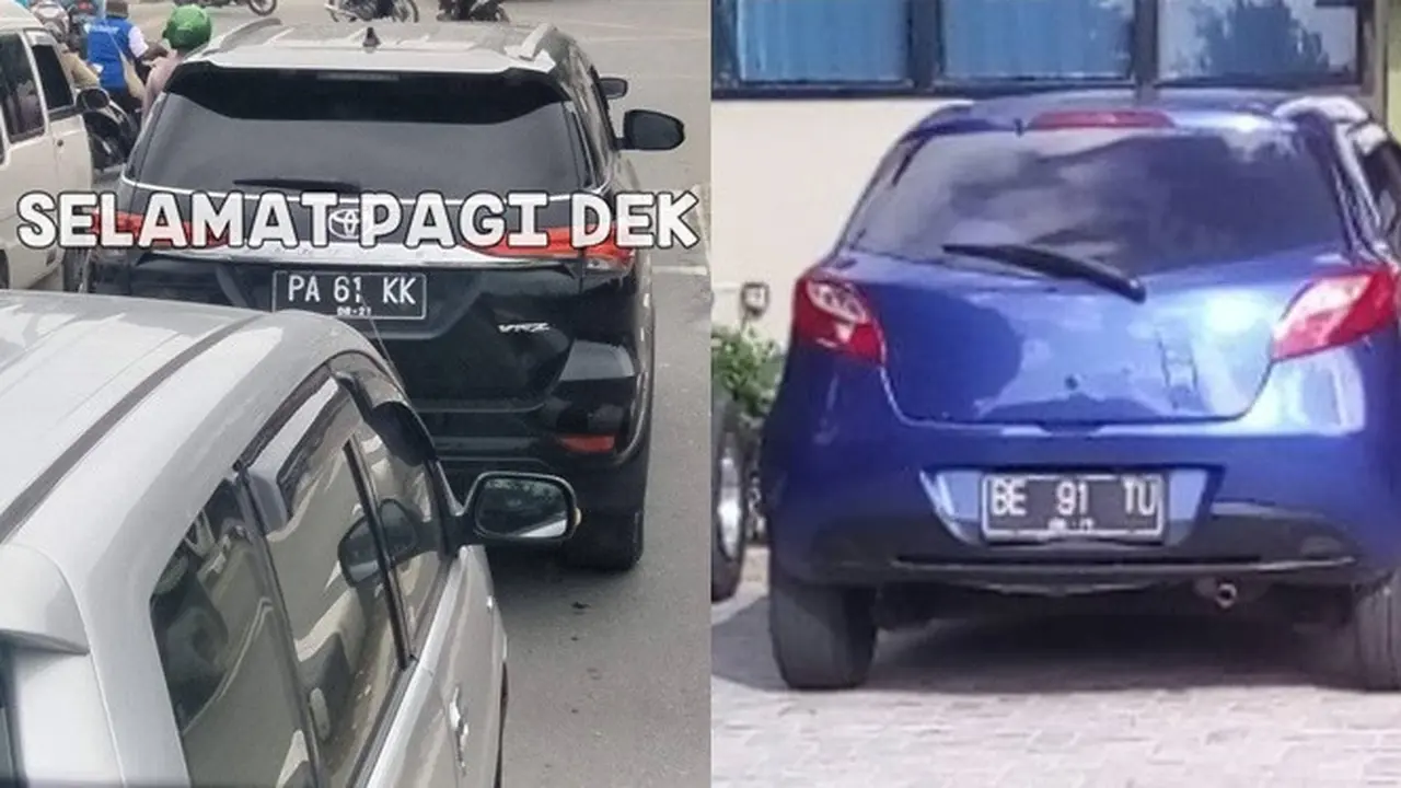 6 Tulisan Lucu di Pelat Nomor Mobil Ini Bikin Ketawa Geli