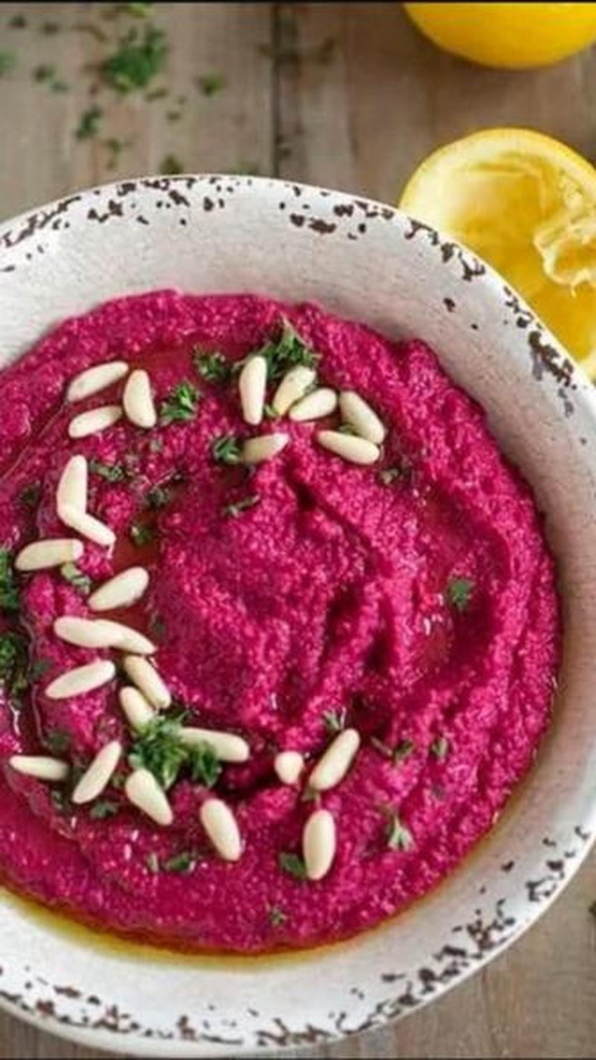7. Cara Mengolah Buah Bit untuk Meningkatkan HB: Beet Hummus<br>