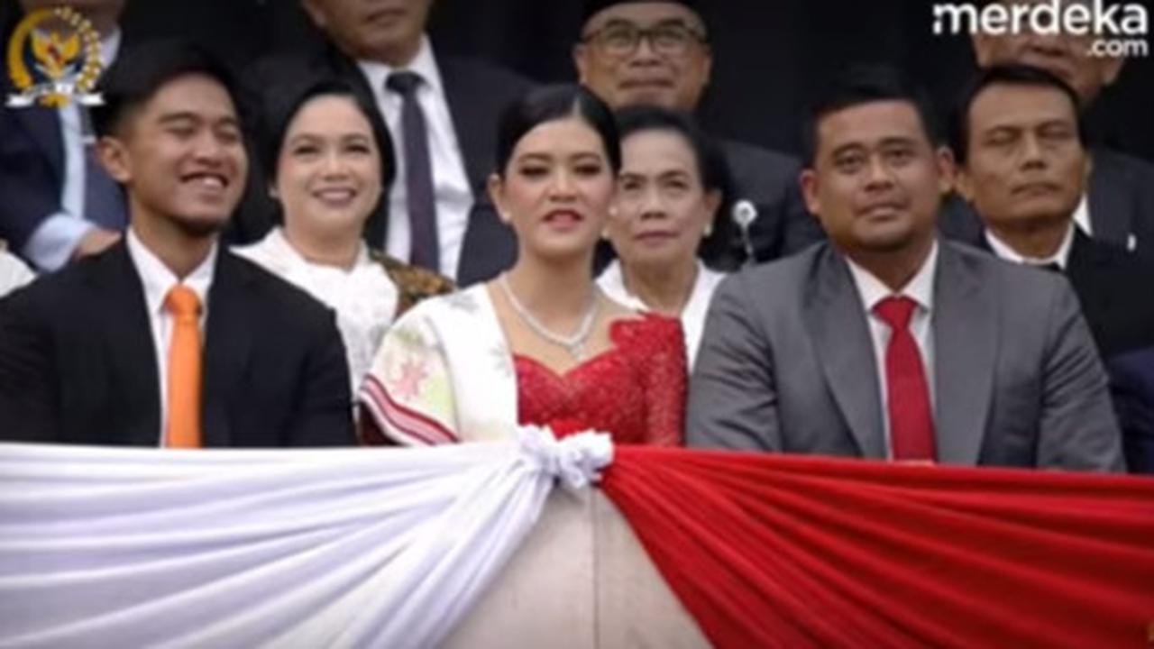 Kahiyang Ayu Tampil Cantik Duduk Bareng Suami & Kaesang Saksikan Pelantikan Prabowo-Gibran