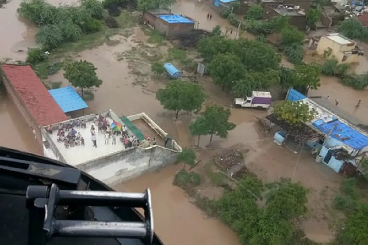Banjir di Gujarat, India 