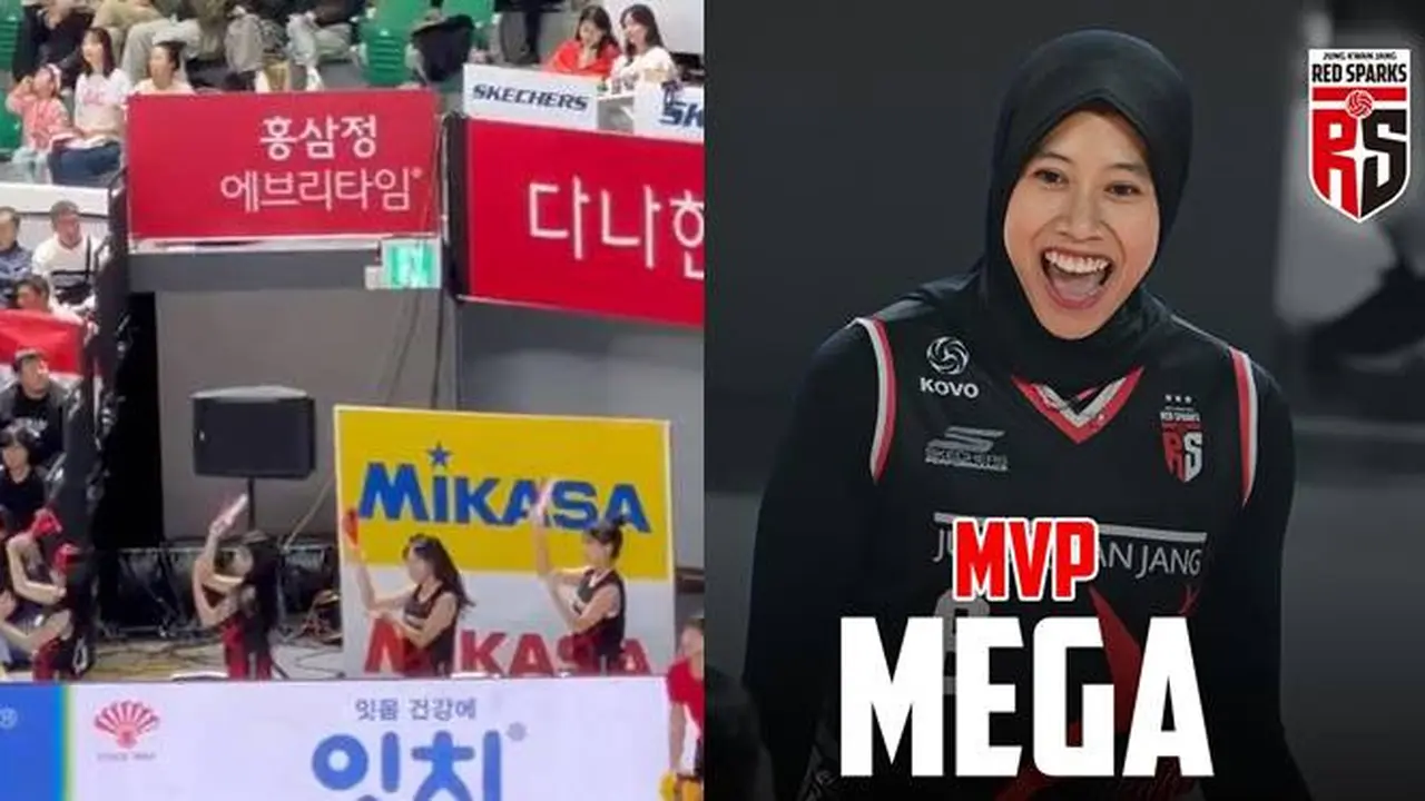 Viral, Momen Lagu Rungkad Menggema saat Megawati Cetak Poin Liga Voli Korea Selatan