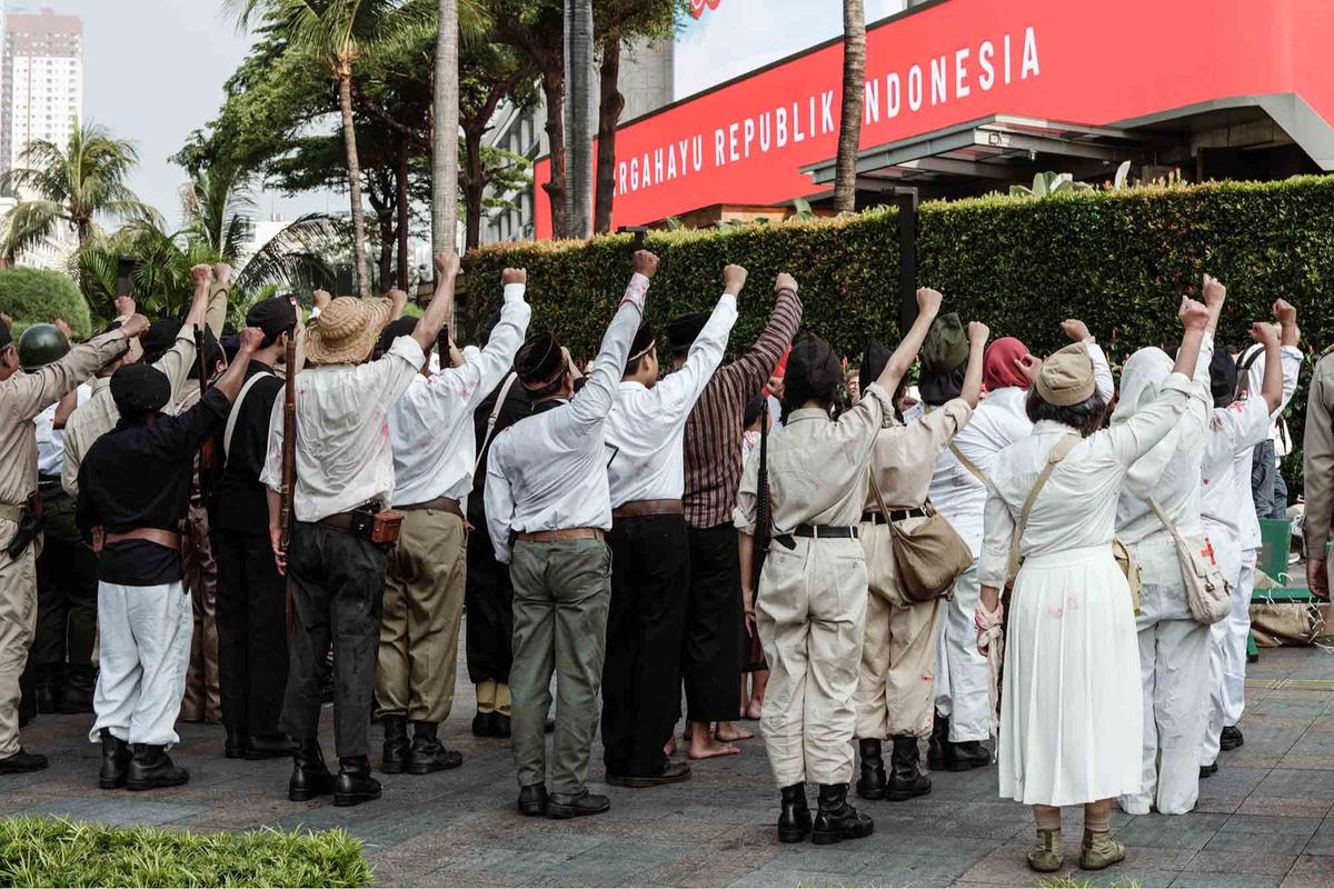 FOTO:  Aksi Heroik Serangan Umum Surakarta 1949 Warnai Car Free Day  Bundaran HI