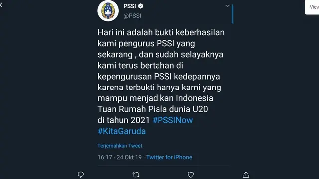 Twitter PSSI dibajak