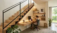 8 Desain Tangga Rumah Minimalis, Maksimalkan Area untuk Ruang Kerja Fungsional dan Nyaman