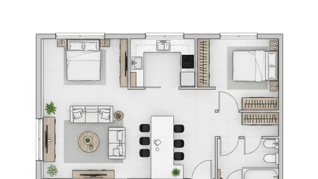 Dapur Minimalis di Tengah Ruang Keluarga