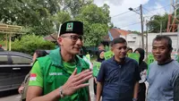 Ketua Bapillu PPP Sandiaga Uno saat menghadiri giat kampanye di Cirebon. Foto (Liputan6.com / Panji Prayitno)