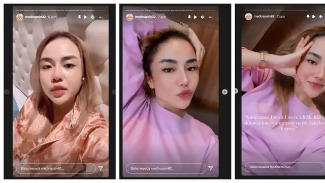 Medina Zein Kembali Dihujat Karena Unggah Potret Lepas Hijab. (instagram.com/medinazein92)