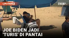 Joe Biden Santai di Pantai, Dijaga Ketat Sama Paspampres