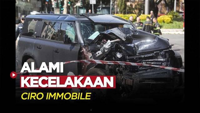 Berita Video, mobil Ciro immobile menabrak trem di kota Roma pada Minggu (16/4/2023)