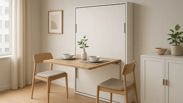 esain Rumah Minimalis Modern dengan Furnitur Multifungsi (created by AI)