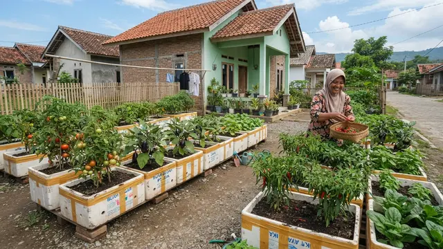 Ide Kebun Sayur untuk Rumah Subsidi Tanpa Menguras Anggaran yang Bisa Petik Setiap Hari Model Memanfaatkan Kotak Styrofoam Bekas