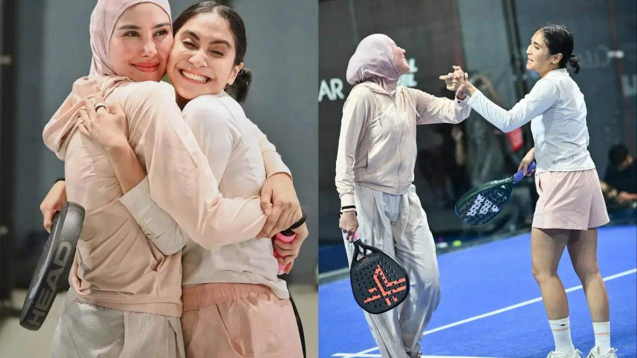 Potret Syahnaz Sadiqah Main Padel Bareng Caca Tengker/Instagram @syahnasz