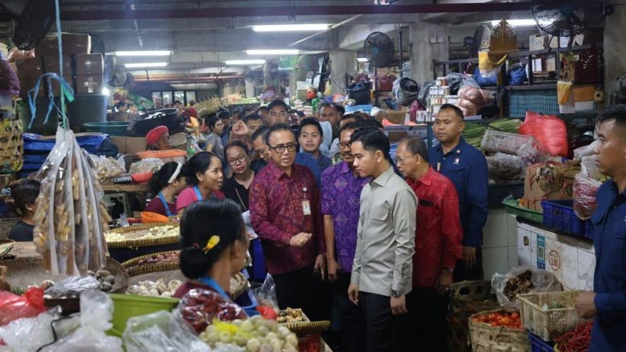 Gibran Dorong Subsidi Pasar Tradisional di Denpasar untuk Kendalikan Inflasi