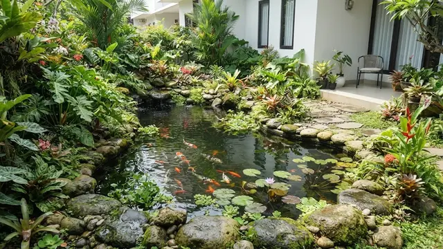 Kolam Ikan Bernuansa Alam