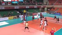 Timnas voli putra Indonesia berhasil membungkam Bahrain dengan skor dramatis 3-2  pada laga terakhir pool F di AVC Challenge Cup (screenshot)