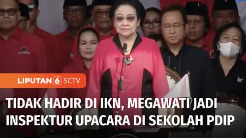 VIDEO: Tidak Hadir di IKN, Megawati Gelar Upacara bersama Kader PDI Perjuangan di Jakarta