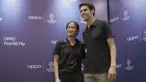 Chef Renatta Moeloek foto bersama legenda timnas Brasil dan AC Milan, Kaka, dalam sebuah acara makan malam spesial yang digelar pada Sabtu (3/6/2023)&nbsp;malam hari WIB. (Bola.com/Okie Prabhowo)