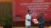 Partai Gerindra melaporkan dana kampanye ke KPU. (Merdeka/com/ Muhammad Genantan Saputra)