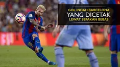 Video kompilasi gol para pemain Barcelona yang dicetak lewat eksekusi tendangan bebas.