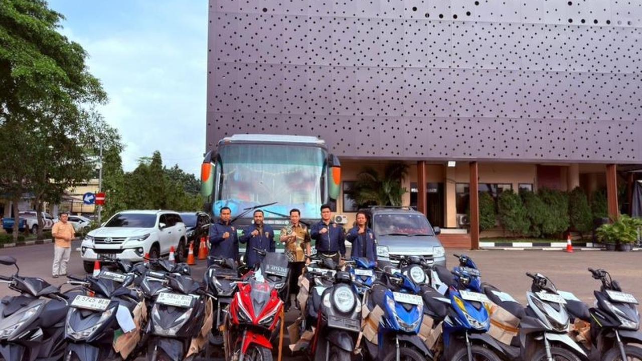 Polda Banten Ringkus 6 Tersangka Pengangkutan Motor Tanpa Dokumen, 16 Unit Diamankan