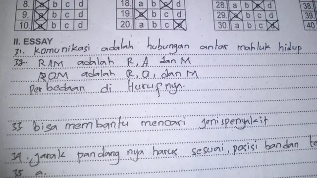 6 Jawaban Nyeleneh Siswa di Soal Ujian Sekolah Ini Bikin Ngakak