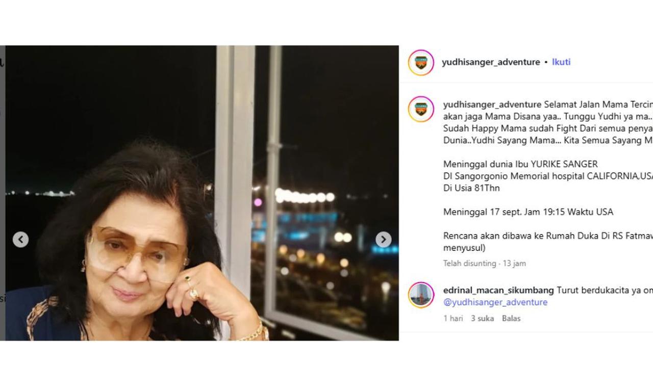 Yurike Sanger dengan Presiden Soekarno Meninggal Dunia