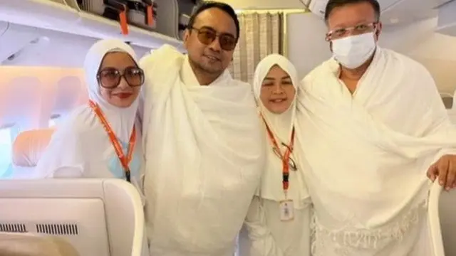 Meisya SIregar dan Bebi Romeo berangkat haji (Instagram/meisya__siregar)