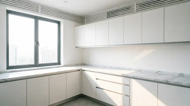 Desain Dapur Minimalis dengan Roster (AI)