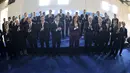Presiden perempuan pertama terpilih Argentina itu saat menyambut Tim Tango dan staf di Buenos Aires, Senin (14/7/14). (REUTERS/Argentine Presidency)
