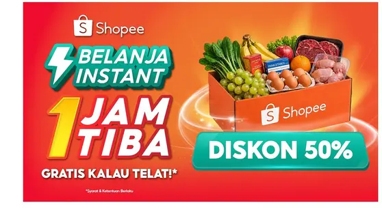 Belanja Anti Ribet di Shopee, Instant 1 Jam Tiba