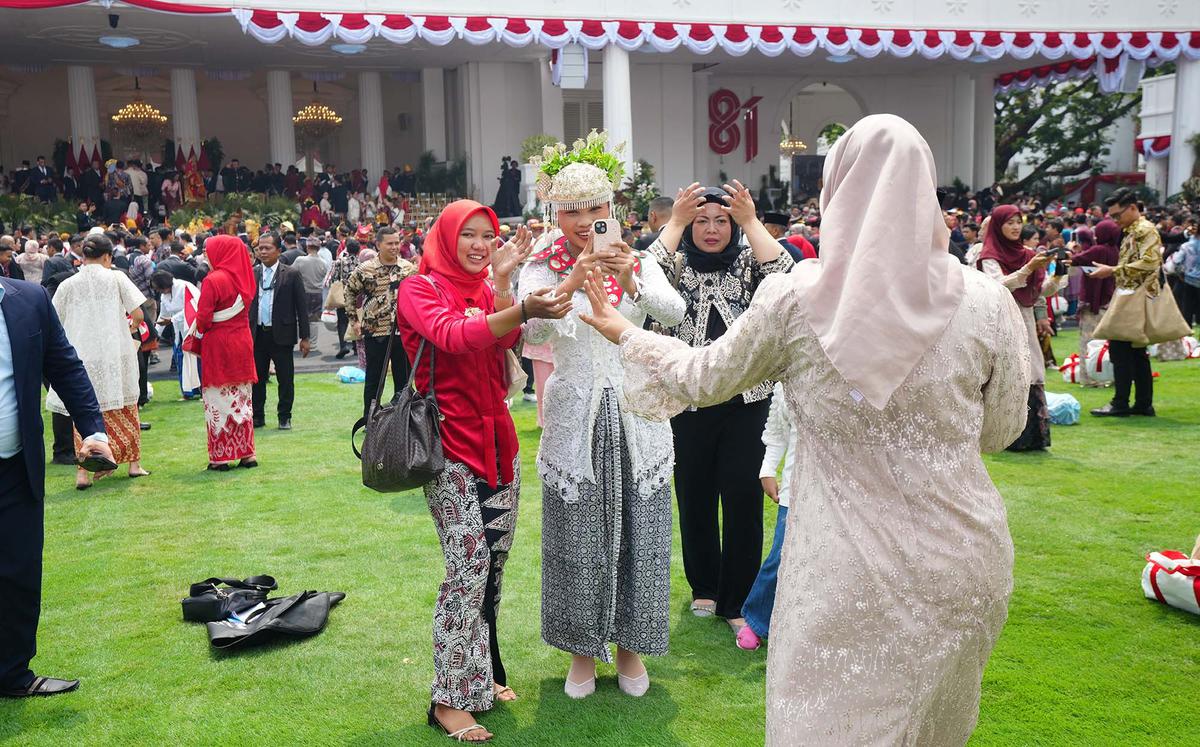 Upacara HUT Ke-81 RI Berlangsung Khidmat di Istana Merdeka