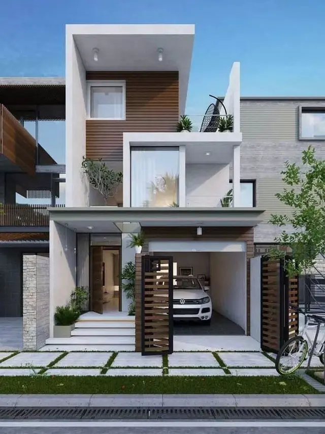 Rumah 4 Lantai Minimalis Bergarasi