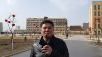Majid Mahmud, direktur "Pusat pelatihan vokasional Kashgar", di Kashgar County, Prefektur Kashgar, Xinjiang barat daya pada 25 Februari 2019 (Rizki Akbar Hasan / Liputan6.com)