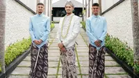 Kiri ke kanan: Ivar Jenner, Justin Hubner, dan Mees Hilgers tampil gagah pakai beskap Jawa. (Foto: Dok Instagram Justin Hubner)