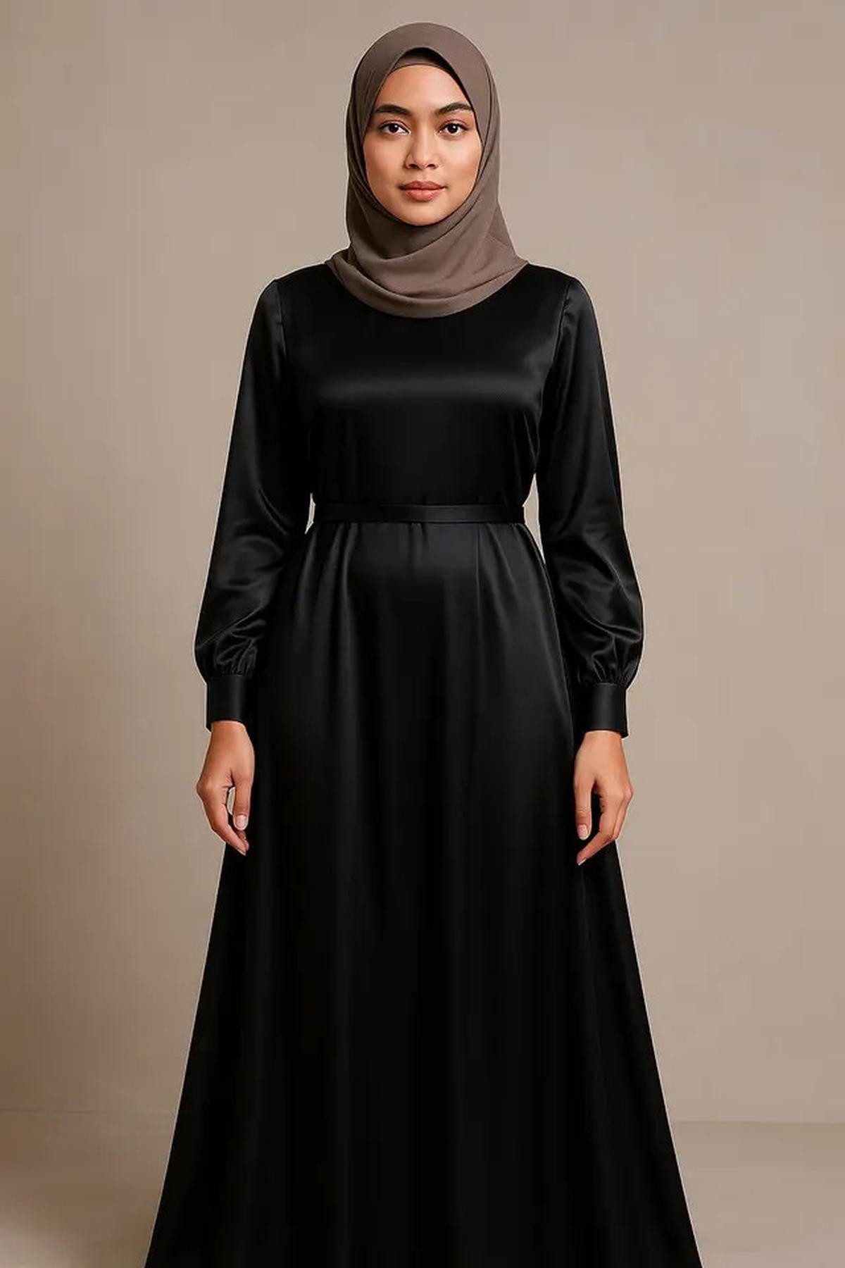 7 Model Gamis Hitam untuk Pesta Tren 2025 yang Elegan, Mewah dan Mudah Dipadukan