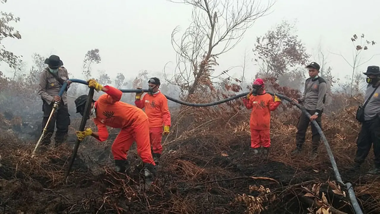 Relawan RZ Bantu Padamkan Sisa Bara Api Hutan Rimbo